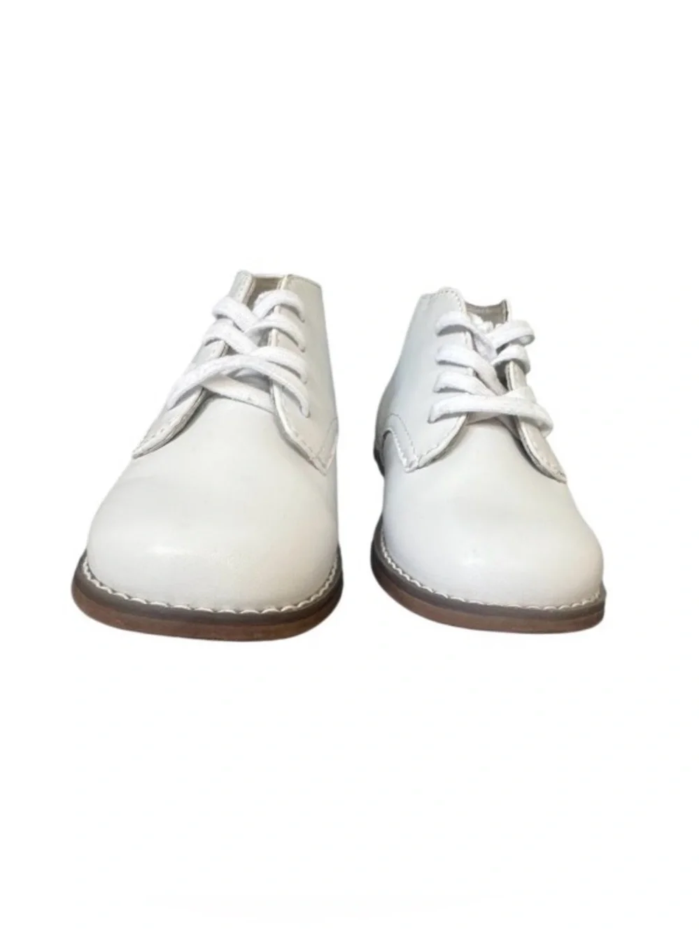 FOOTMATES TODD white leather walkers hi top dress shoes baby boys GIRL’s  size 6